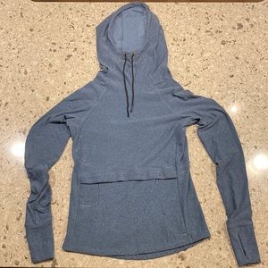 No Bull Women Performance Hoodie Blue Size Medium